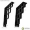Ekena Millwork Diane Wrought Iron Bracket, (Single center brace), Antiqued Brass 1 1/2"W x 10"D x 12"H BKTM01X10X12SDIABS - alternate 2